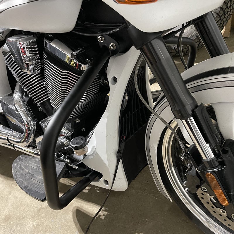 COBIKE Black Engine Guards Highway Crash Bars Engine Protector for Victory Cross Country Tour Cross Road Magnum 2010 - 2017 - Image 3